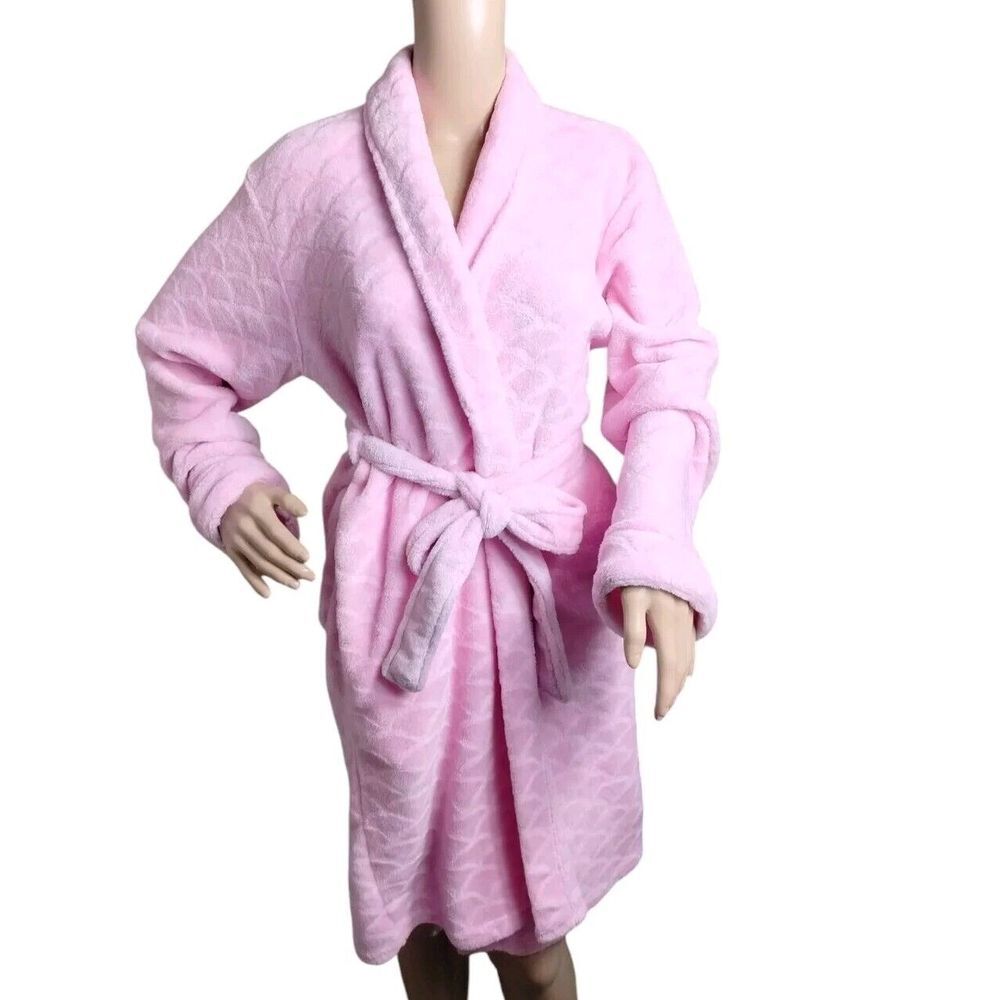 Just Love Robe Women's Small Pink Cabincore Cozycore Cottagecore Soft‎ Bathrobe
